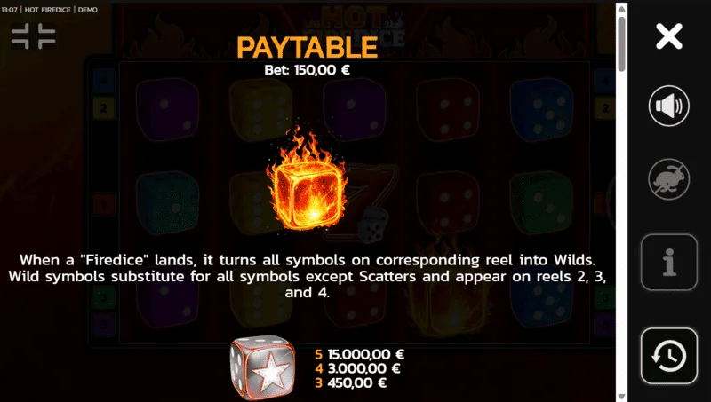 Hot Fire Dice – симболи и Scatter Pays на полето